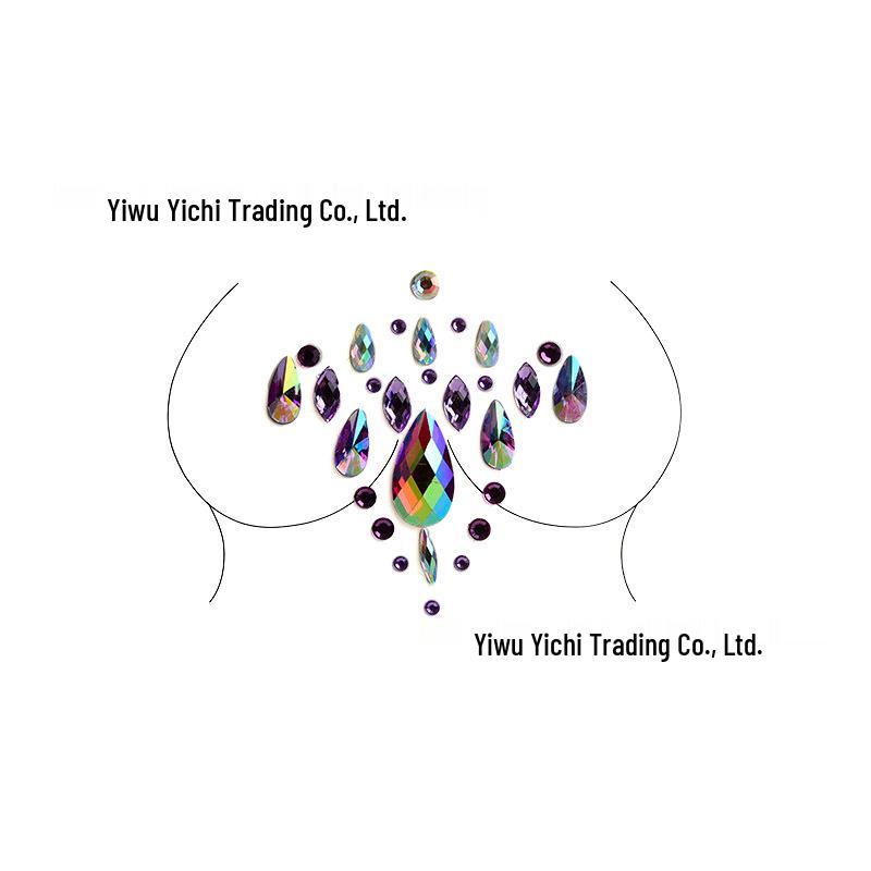 Diamant-Tattoo-Aufkleber für Make-up & Karnevals-Brustdekoration