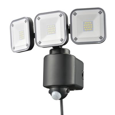Ohm Denki Monban Sensor Light Human Sensor Outdoor IPX4 Security 3 Light Outlet Type 4500 Lumens OHM LS-A450W3 07-8810