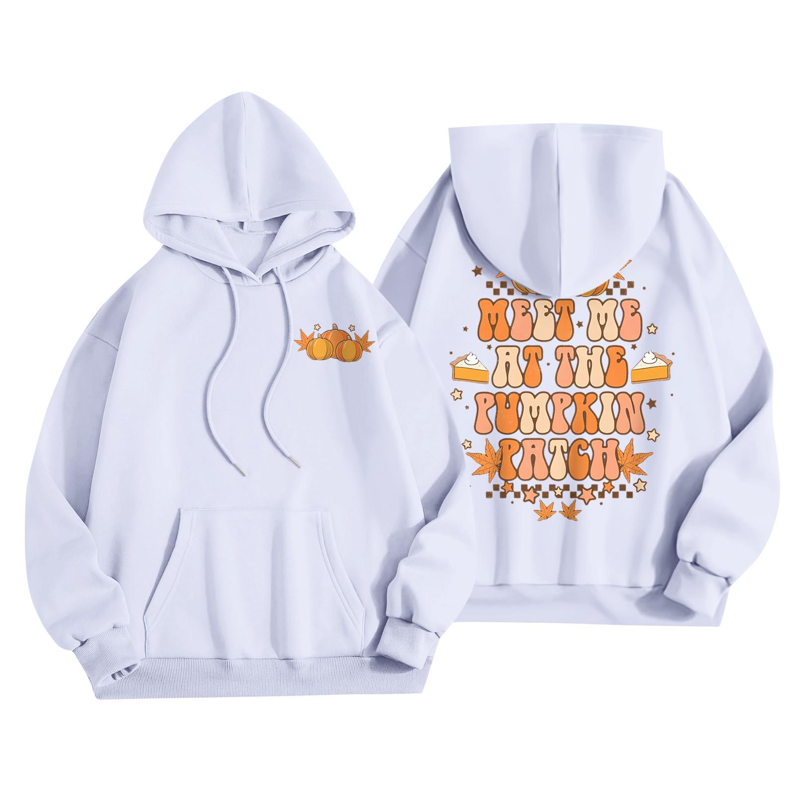 

Женская мода, женский легкий пуловер с длинными рукавами и карманами, толстовка с капюшоном в стиле консервативного стиля M белый