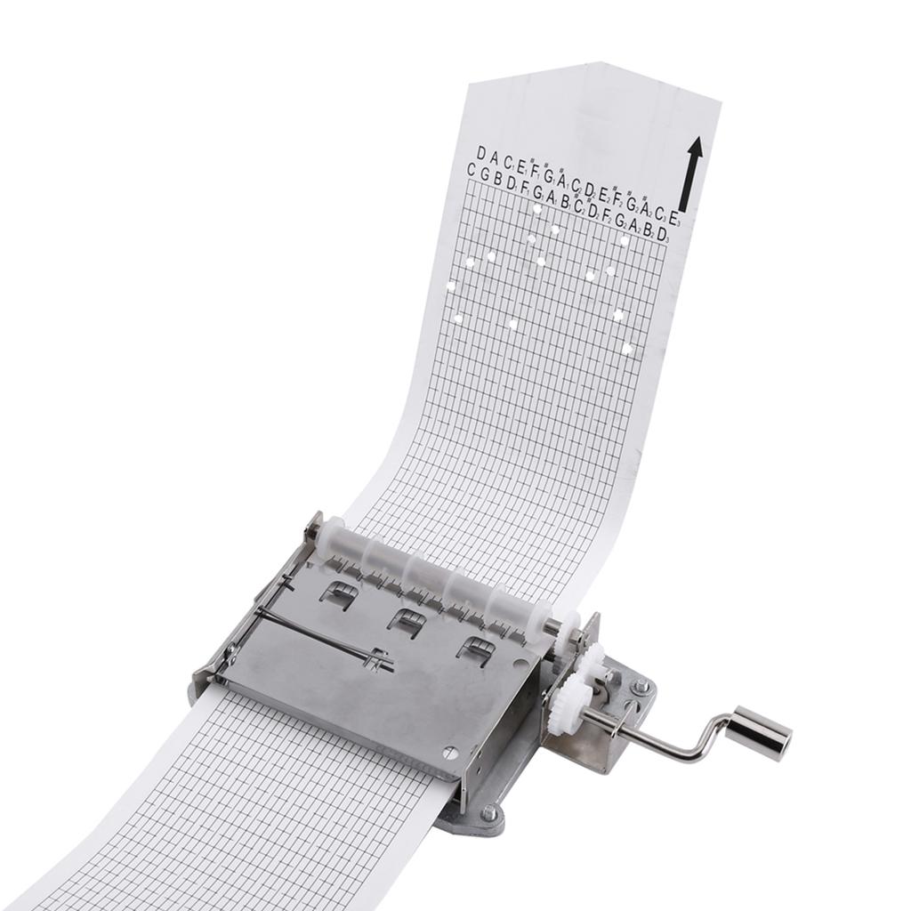 30‑Note Hand Crank Tape Music Box Movement Part Puncher 3 Strips DIY Your Songs