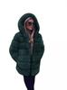 Women's Mid-Length Imitation Fox Fur Coat - Long Sleeve European & American Fashion Warm Overcoat