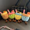 Kawaii Vasaras Apelsīnu Citronu Arbūzu Soda Atslēgu piekariņš Mugursomas Piekariņš Dekorācija Multfilmu Plīša Pildīta Lelle Rotaļlieta Dāvana