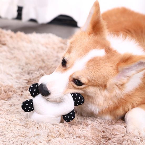 Peluche per animali domestici, cartone animato, coniglio, panda, anatra, giocattolo per la pulizia dei denti, giocattolo di peluche, giocattolo da masticare per cani, cucciolo