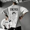 One Piece Luffy Anime Grafik T-Shirt Herren Damen 2026 Sommer Kurzarm Tee Harajuku Streetwear Lässig Comic Tops Y2k Kleidung