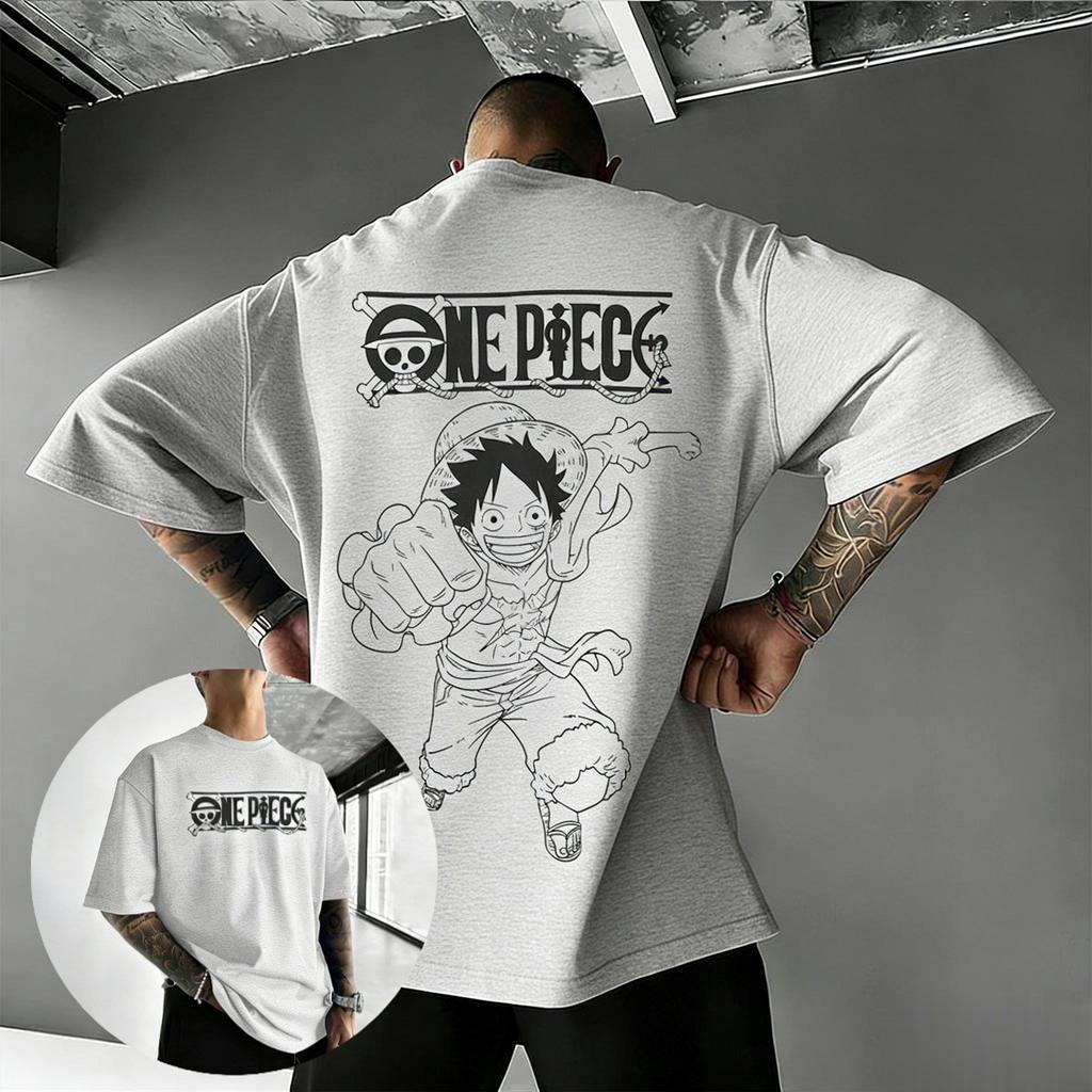 One Piece Luffy Anime Grafik T-Shirt Herren Damen 2026 Sommer Kurzarm Tee Harajuku Streetwear Lässig Comic Tops Y2k Kleidung