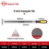Tiangong High Carbon Steel Woodworking File Set: Triangular, Poking Knife, Round File for Benchwork and Grinding.