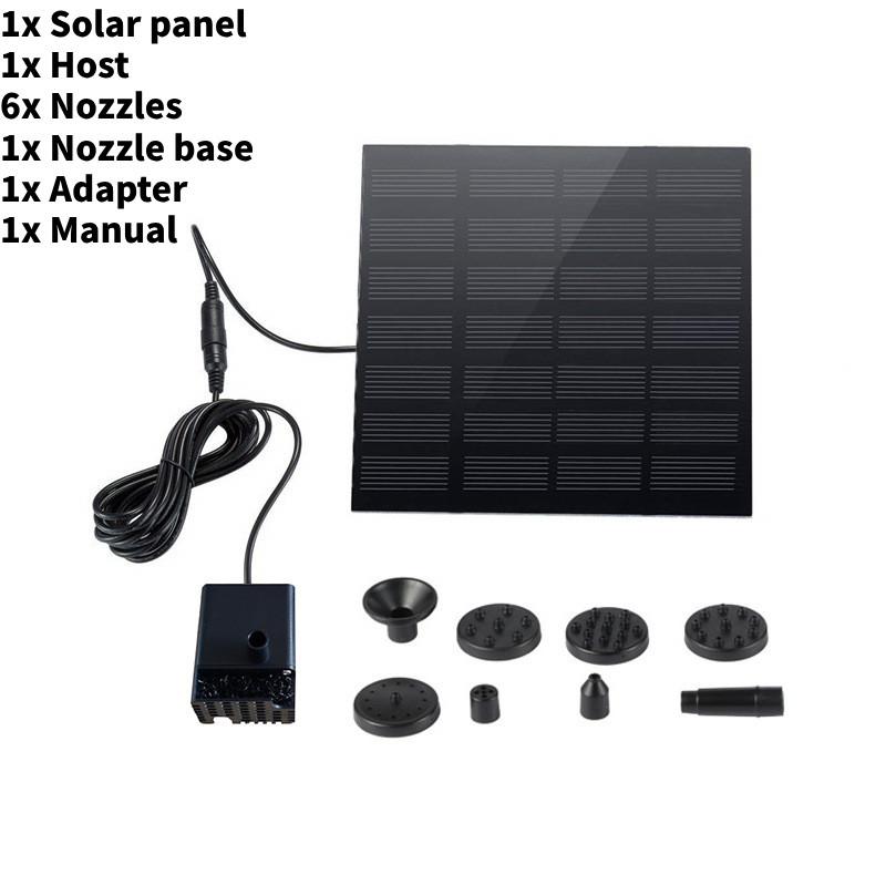 

Solar Powered Square Fountain Pump For Garden Aquarium Outdoor Pool Bird Bath
