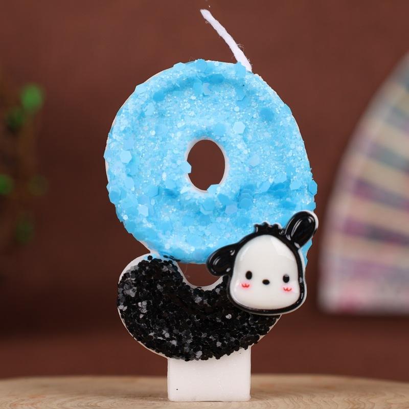 

Pacha Dog Numbers Birthday Candle Cake Party Decoration Birthday Handmade Candles 0-9 9