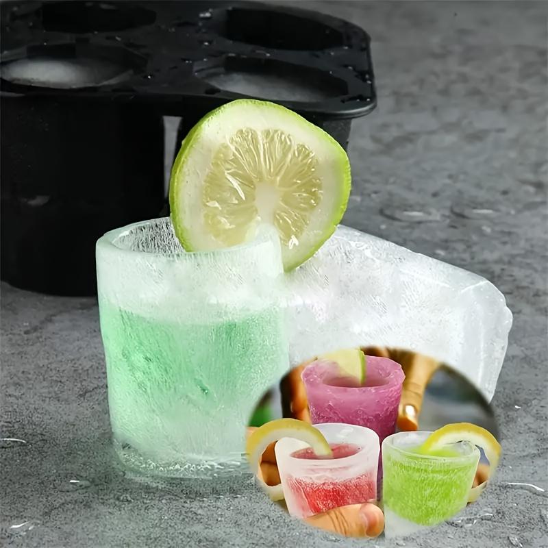 4 Becherform Silikon Eiswürfelform Shotglas Eisform Eiswürfelform Sommer Bar Party Bier Eis Cocktail Kaltgetränke Werkzeuge