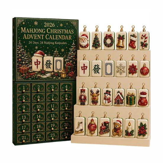 Dekorace odpočítávání do svátku Heritage Akrylový adventní kalendář, Dekorativní závěsná ozdoba, Odolný lehký zahradní blind box pro domácí ložnici a