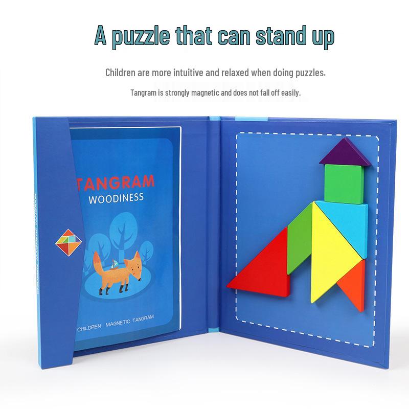 Magnetic Tangram Puzzle: Educational Toy for Creative 3+ Kids, Early Learning & Intellectual Development.