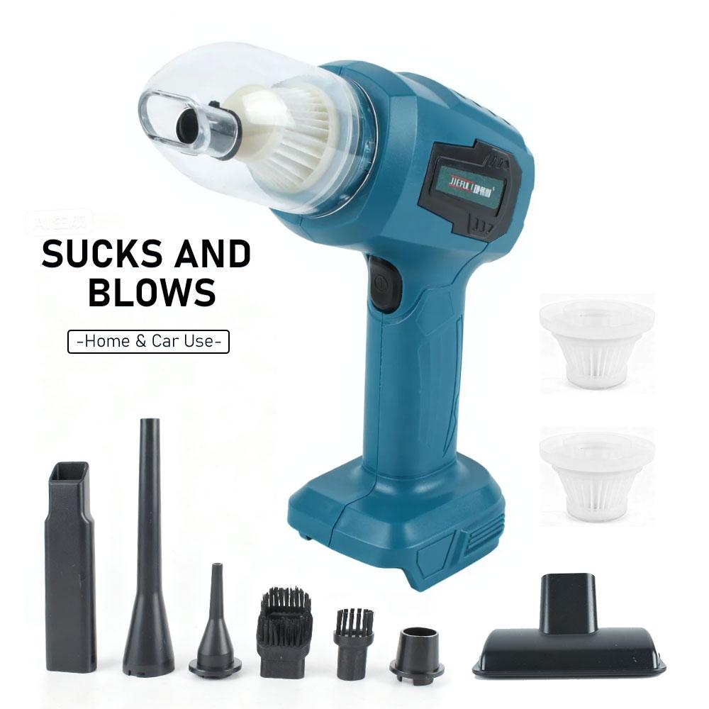 

Cordless Mini Vacuum Cleaner High Power 6000 RPM 2 in 1 Suck and Blow Blower Come With Various Accessories for Home Car Cleaning