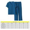 Herren Damen Scrub Set Krankenschwester Kostüm mit Taschen V-Ausschnitt T-Shirt Atmungsaktives Oberteil Jogginghose Uniform