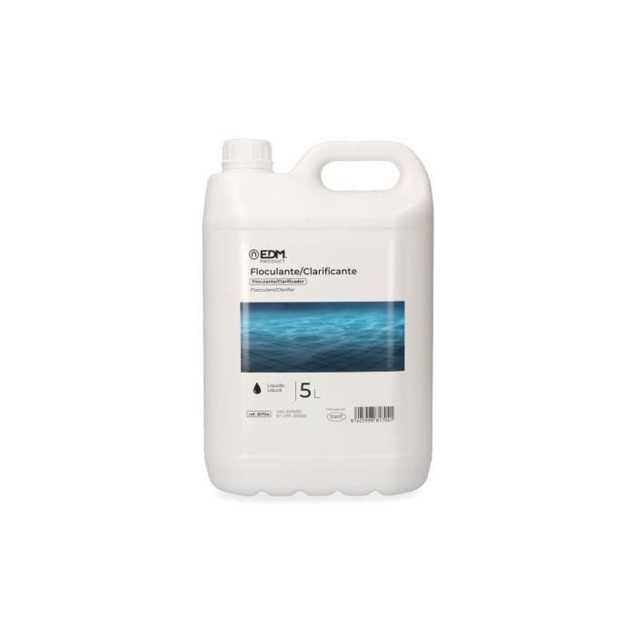Floculant Liquide - GENERIQUE - Fusion Edm - 5 L - Eau cristalline - Élimination des particules