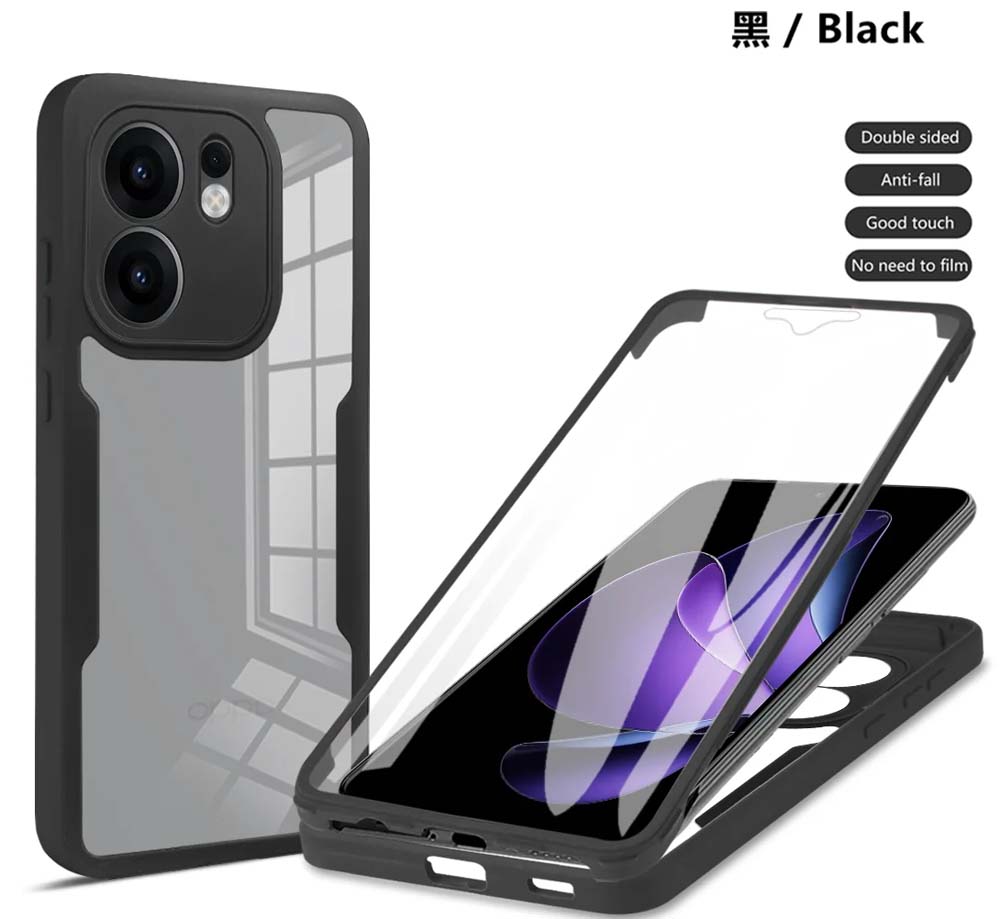 360 Full Body Screen Protector Transparent Case For OPPO Reno 13 14 Pro 13F 14F Shockproof Phone Cover For Reno 13 14