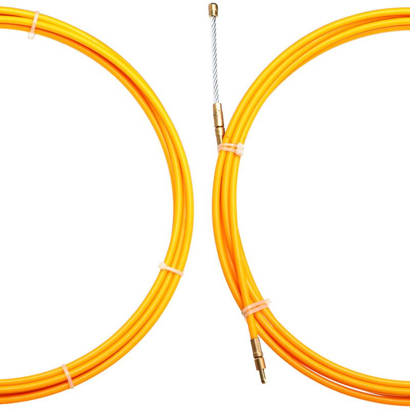 6mm 5M-30M Fiberglass Electric Cable Push Pullers Duct Fish Tape Wall Wire Lead Electrician Wiring Installation Aid Tool