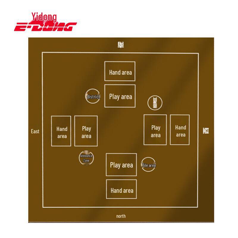 Yidong Waterproof Card Game Table Mat 90x90 CM