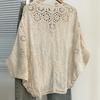 Bohemian Women's Crochet Hollow Lace Cardigan Top  Summer Loose Plus Size Sun Protection Cardigan
