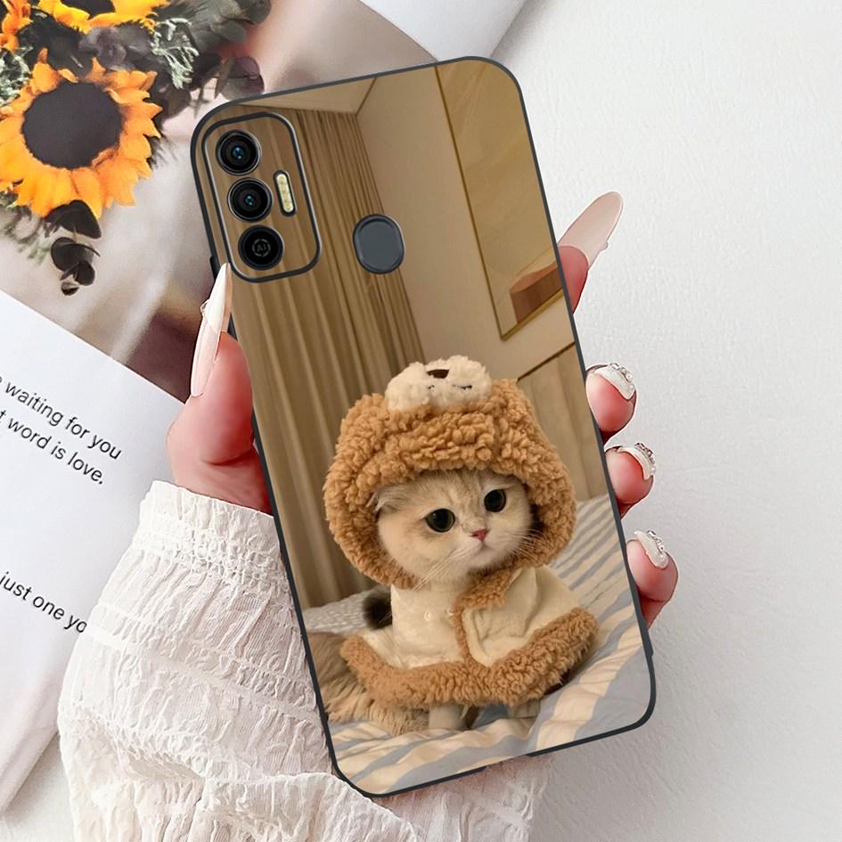 Für Tecno Spark 7 Hülle KF6 KF6j KF6i Abdeckung Niedliche Mode Katze Blume Weiches Silikon Schutzhülle Für Tecno Spark 7P 7T Spark7 Pro Capa