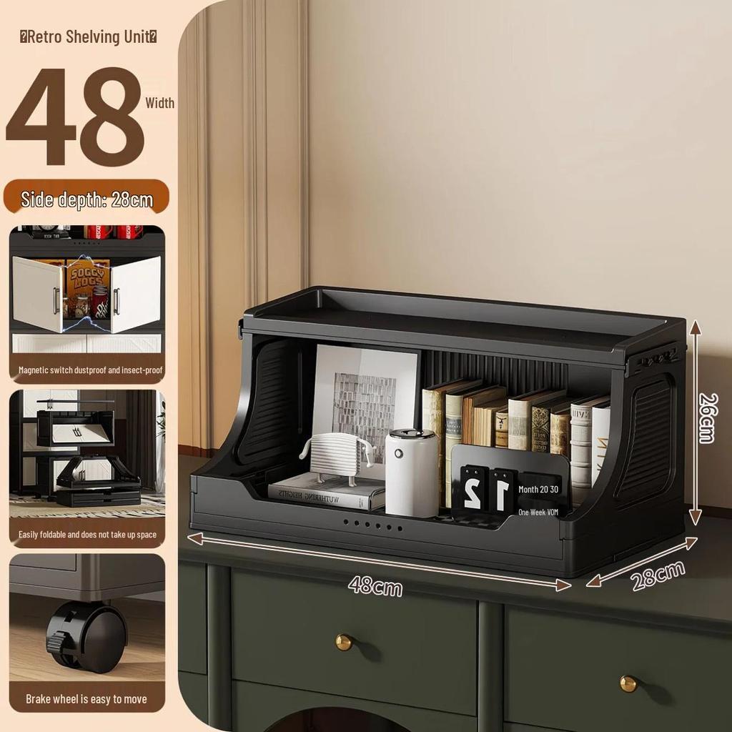 Foldable Multi-layer Storage Cabinet for Home: Ideal for Bedroom, Kitchen, or Bathroom