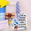 Heart-Shaped Acrylic Plaque with 'FUN ADORABLE STRONG HERO SELFLESS BRAVE' Message - Ideal Father'S Day Gift for Dad, Mom, Brother