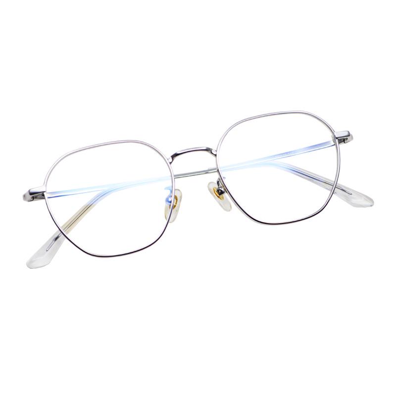 Ultra-light Unisex Korean Style Pure Titanium Polygonal Myopia Glasses Frame