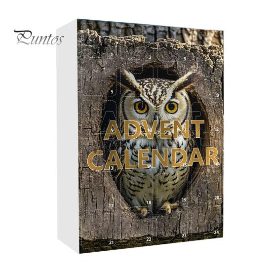 

2024 Лесные животные украшения Адвент-календарь Акриловые животные Рождественская елка Подвесной декор 24-дневный календарь обратного отсчета 1 Set