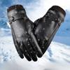 1 Pair Mens Winter Touchscreen Gloves Thermal Insulated Leather Gloves with Triple Stitching for Cycling Skiing Outdoor Sports