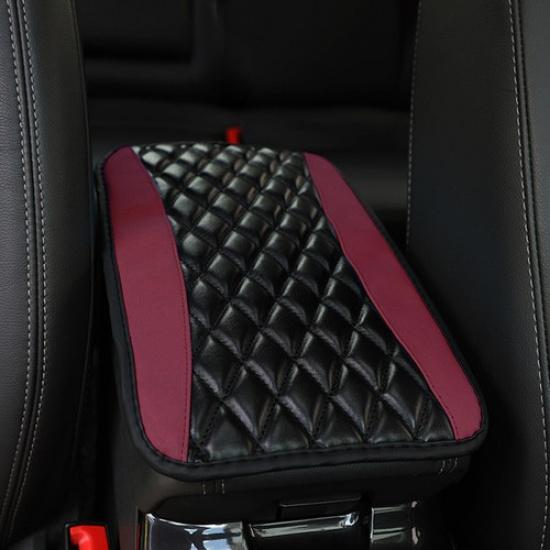 Car Armrest Mat Leather Auto Armrests Storage Box Mat Cushion Cover Waterproof