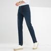 FENGXUN Men's Warm Washed Straight-Leg Denim Jeans