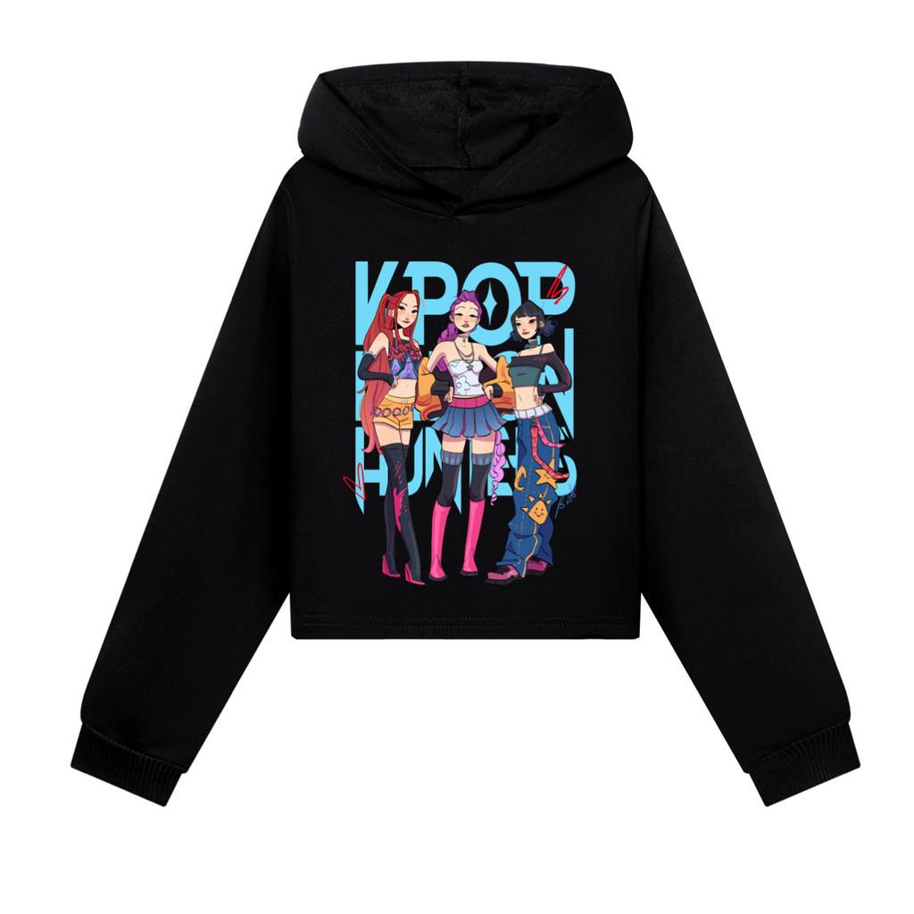 

Детские Девочки Аниме Мультфильм ПОП Певица Суперзвезда Руми Мира Зои Принт Повседневные Толстовки с Длинным Рукавом и Капюшоном Свитшот Топ 140Cm чёрный