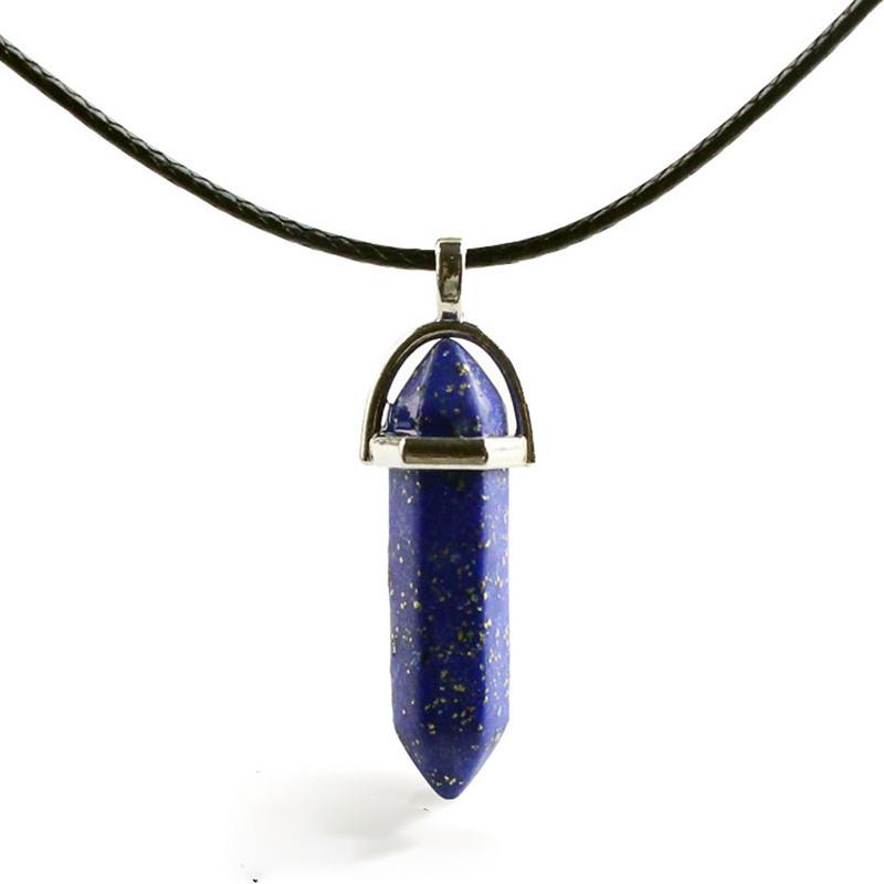 Beautiful Natural Crystal Stone Necklace With Unique Hexagonal Pendant For Healing