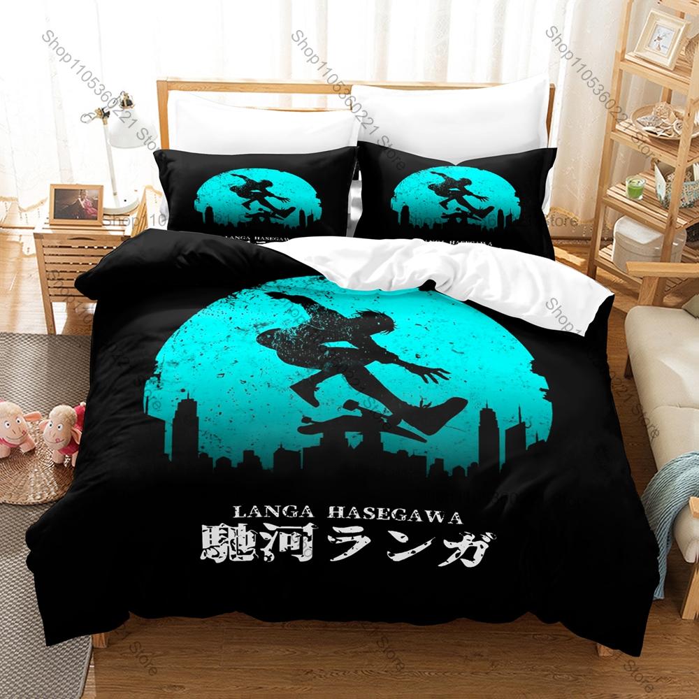 Sk8 The Infinity Printed Bedding Set, Duvet Cover plus 2 Pillowcases, Sport Anime Style Soft Microfiber Home Textiles
