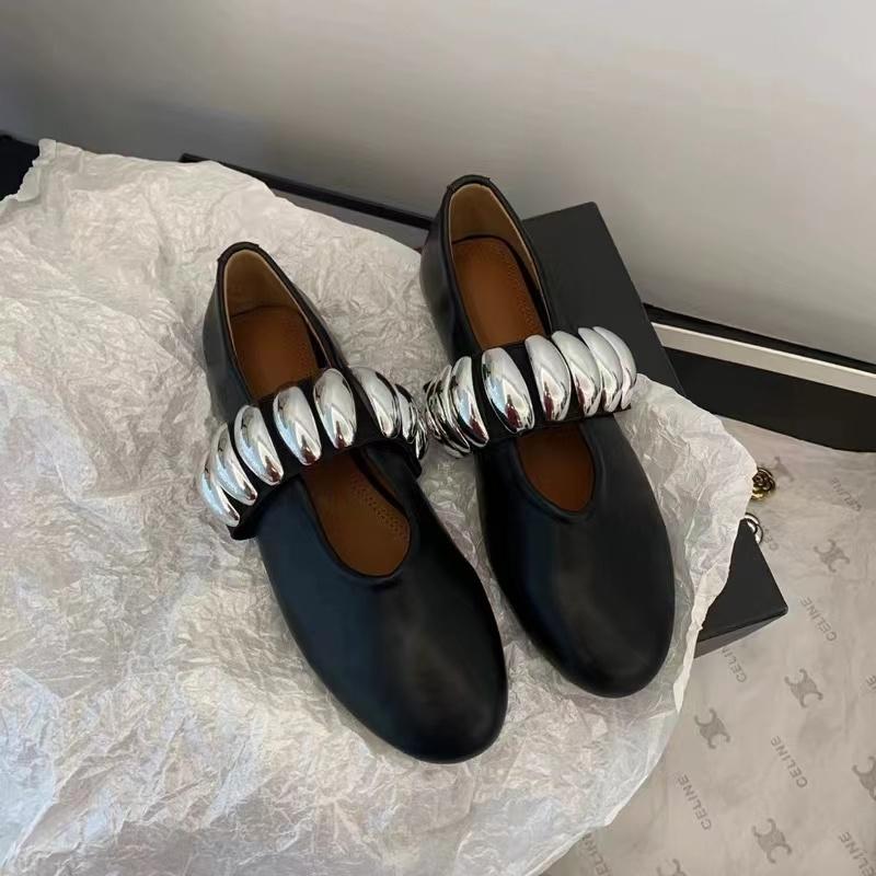 

Мода Высококачественные новые итальянские модные женские балетки, летние женские мокасины, кожаные сексуальные женские туфли на плоской подошве, сандалии 40 чёрный