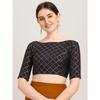 Hermosa Blusa de Trabajo Tejida en Jacquard Ropa para Fiesta de Boda India Choli Cosido