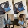 Stunning Street Style Canvas Bucket Bag Fashionable Shoulder Handbag Chic Crossbody