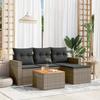 VidaXL Garden Lounge Set with Cushions 5 Pcs, Patio Sofas, Patio Furniture Set, Outdoor Furniture, Grey 3256424