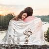 GUOYU Blanket 1pc Pink Blanket Gift for Nana Grandma Warm Comfortable Flannel Blanket for Home Living Room Decoration New Year Christmas Gift