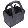 Red Wine Tote Bag - Handheld Non-Woven Felt, Holds 6 Bottles