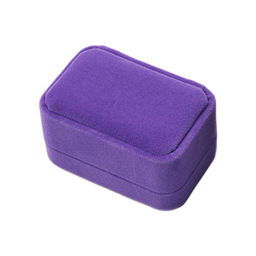Luxury Velvet Ring Gift Box Suitable for Proposal Wedding Engagement Birthday фиолетовый