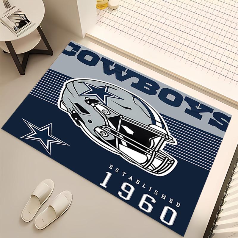 1pc Dallas Cowboys Print Area Rug - Soft, Washable Non-Slip Indoor Mat, Living Room, Home Office Decorative Rug,Office Decorative
