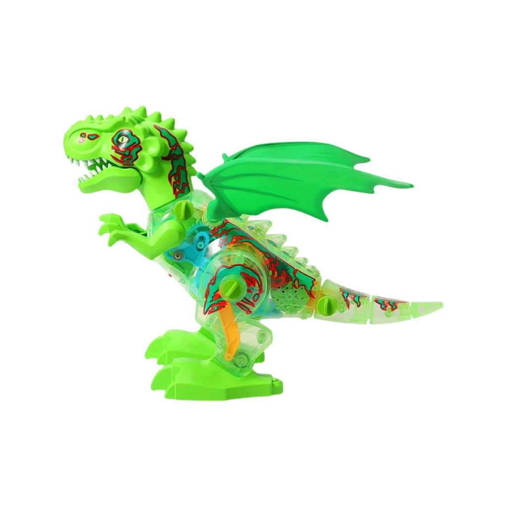 Electric Spray Mechanical Dinosaur Toy DIY Disassembly Dinosaur Walking With Music And Light Gear Tyrannosauruss Rexs