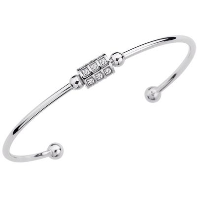 [R5731] - Silver Bracelet 'Sissi' Silver White (rhodium) - 60mm 9x7mm