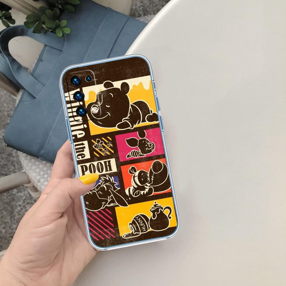 CJ104 Winnie the Pooh Soft Shell Transparent Phone Case for Samsung Galaxy A04 A04S A14 A23 A34 A54 M23 M33 M52 M53