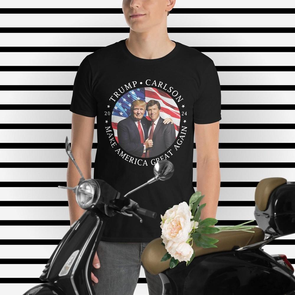 2025/Donald Trump Tucker Carlson Election 2024 Short-Sleeve Unisex T-Shirt. Unisex T-Shirt XXXXL
