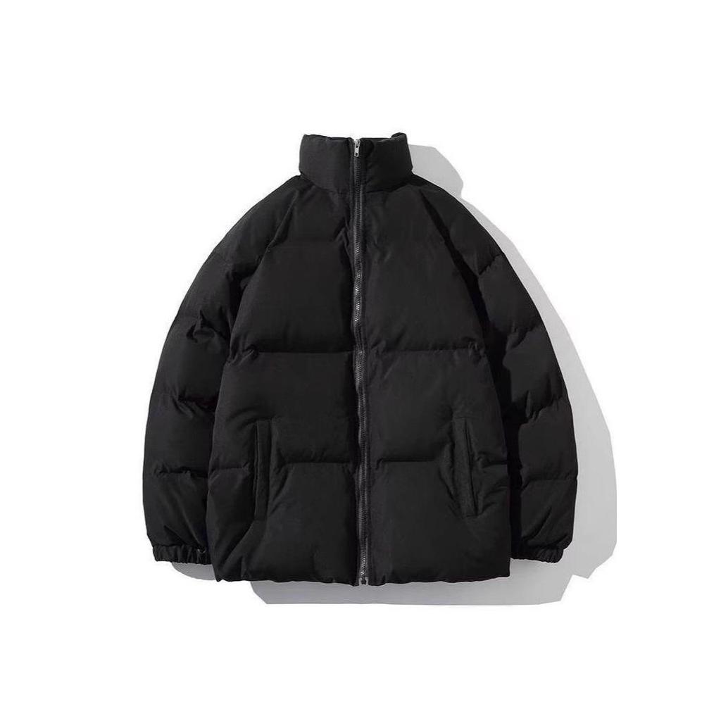 2025 Winter Unisex Hong Kong Style Down Puffer Jacket - Warm, Plus Size, Loose Fit, Thickened Cotton Coat for Couples