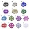 Christmas Snowflake Pendant 24pcs/set Glitter Plastic Tree Window Wall Decor