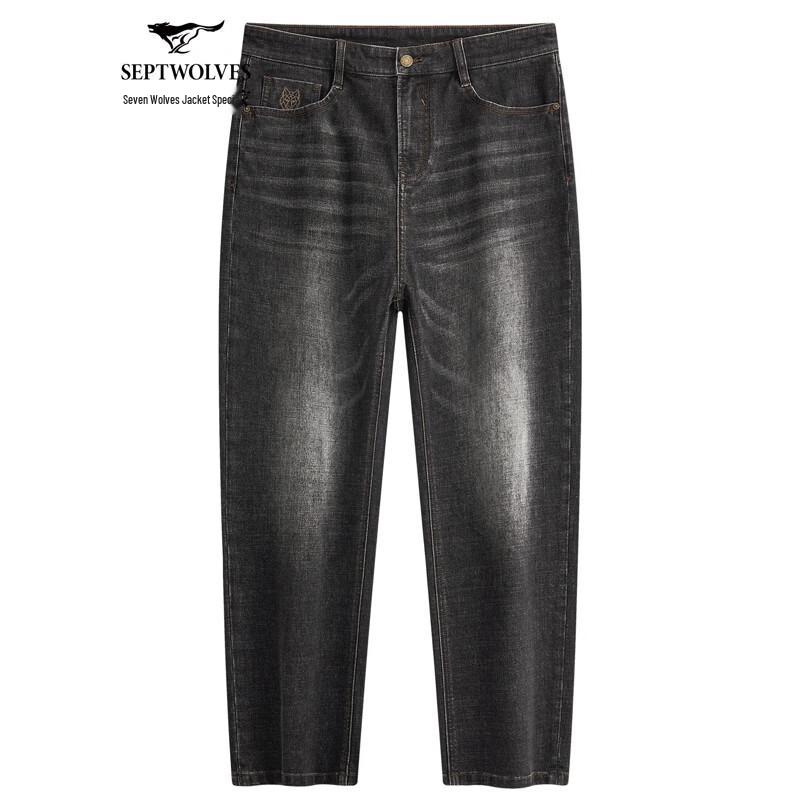 

Septwolves Men s Autumn/Winter Commuter Washed Jeans 36A