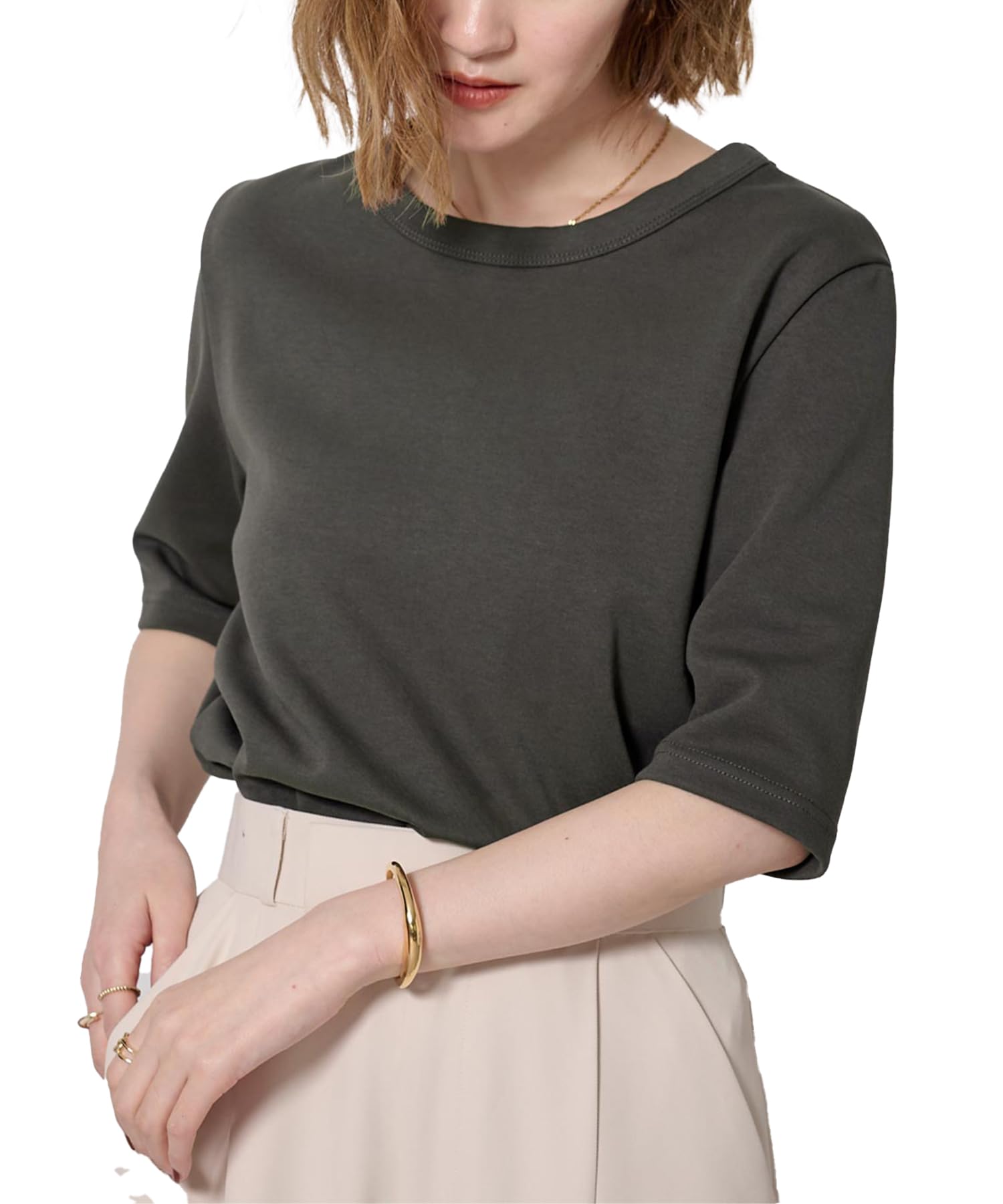 

Yours Half Sleeve BGXT0404 L Charcoal T-Shirt Women s