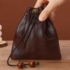 Organizzatore Pelle PU Pelle PU Sacchetto Coulisse Due Misure Chiusura Coulisse Portamonete Stile Medievale Organizzatore Monete Donne Uomini